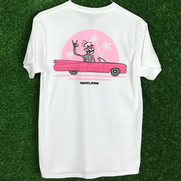 Reckless Skeleton Car Palm Trees 